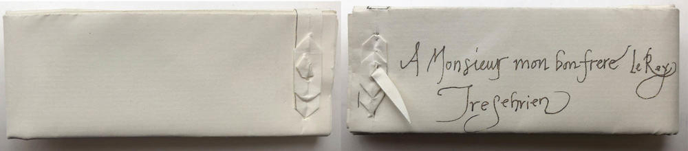 A reconstruction of how Mary, Queen of Scots' last letter may have been secured shut using the spiral lock mechanism.