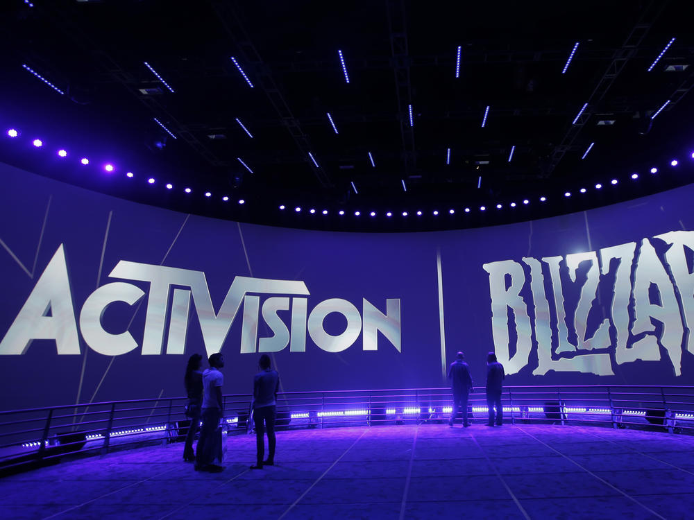 An Activision Blizzard Booth during the Electronic Entertainment Expo in Los Angeles.