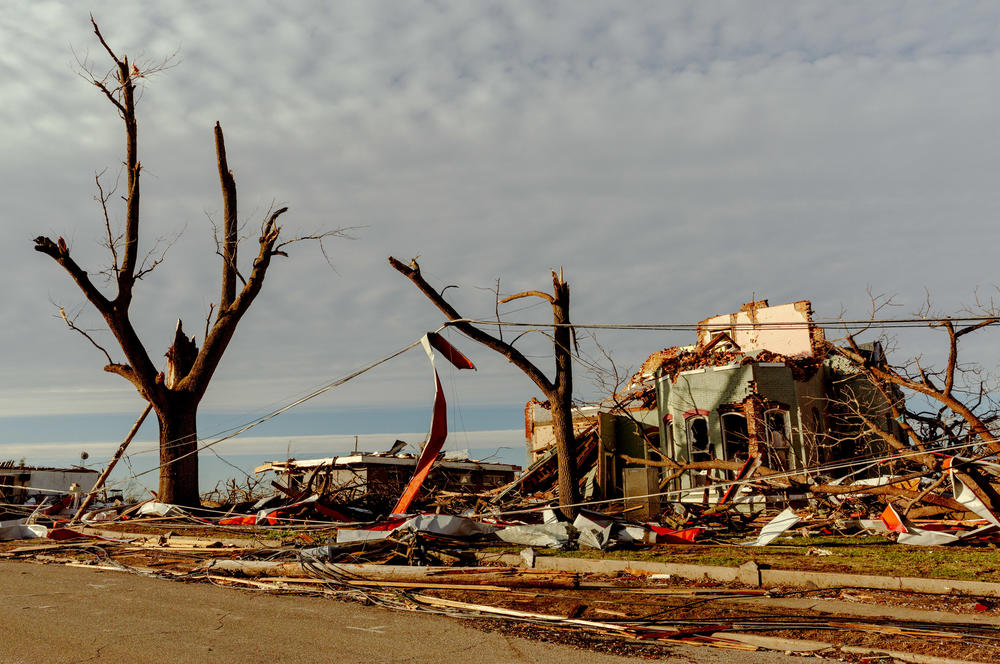 <strong>Sat., Dec. 11:</strong> A home reduced to rubble in Mayfield, Kentucky.