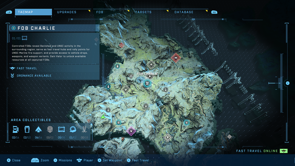 Halo Infinite's overworld map.