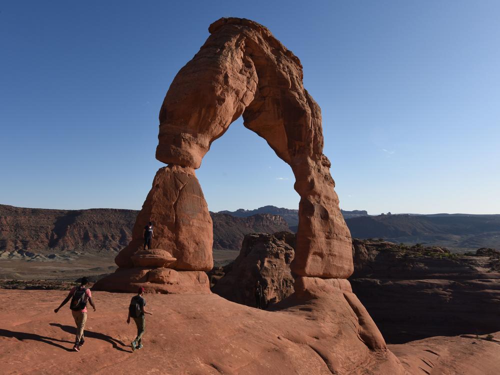 The Delicate Arch in Arches National Park near Moab, Utah, is shown here in 2018. Next year, Arches will launch a temporary timed entry reservation system.