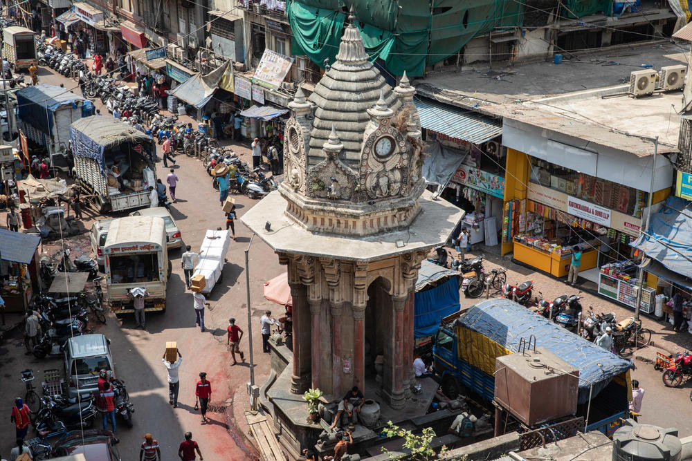 Mumbai's grand Keshavji Nayak fountain towers above the street and serves as a place of respite for thirsty passersby. It's one of dozens of ornate fountains in the city, built during the British colonial era.