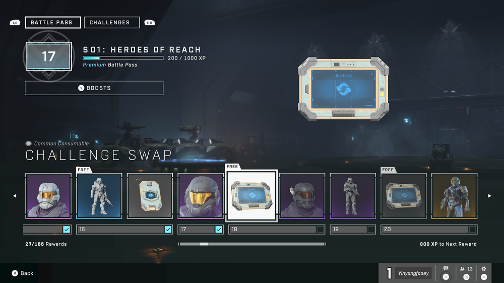 Players can unlock cosmetics and consumables in Halo Infinite's multiplayer by progressing through the Battle Pass.