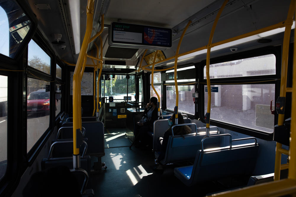 Before arriving at Rikers Island, the Q100 bus drives through the Queensbridge Houses- the largest public housing complex in North America, and the area high school.