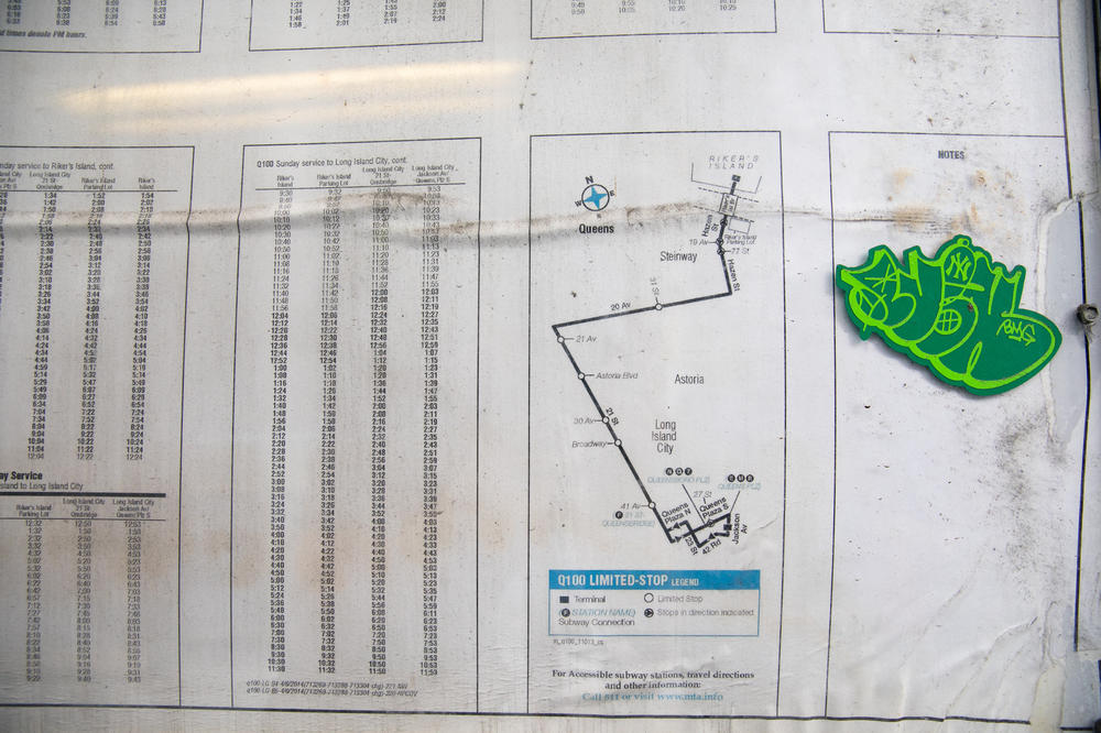 The Q100 bus is one of the only ways to get in and out of Rikers Island.