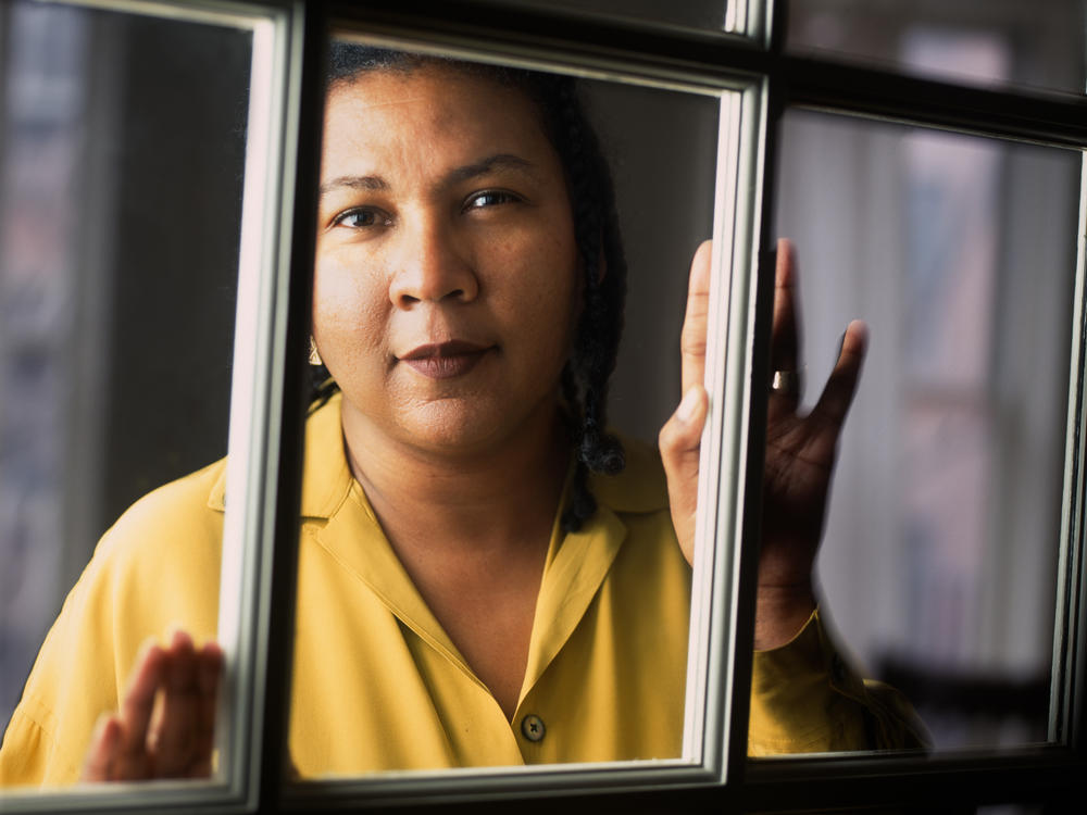 Author and cultural critic bell hooks poses for a portrait on December 16, 1996 in New York City, New York.
