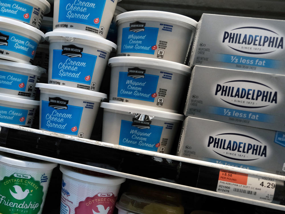 Earlier this month, customers were able to get cream cheese from a Manhattan grocery store. But Kraft, which owns Philadelphia Cream Cheese, hopes you lay off the popular baking ingredient.