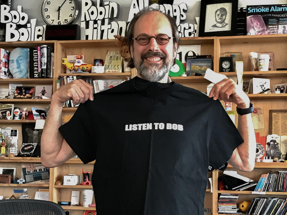 Bob Boilen at his Tiny Desk.