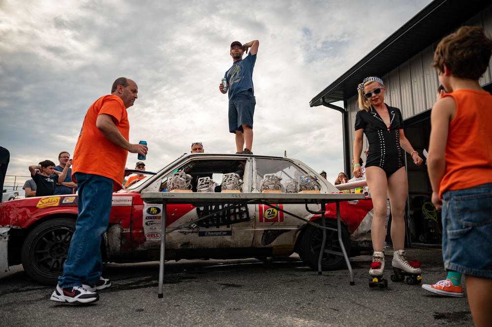 Clunkers-turned-race cars have their day to shine as Thompson Speedway Motorsports Park plays host to 24 Hours of Lemons, an endurance race for cars made with less than $500, in Thompson, Conn.<a href=