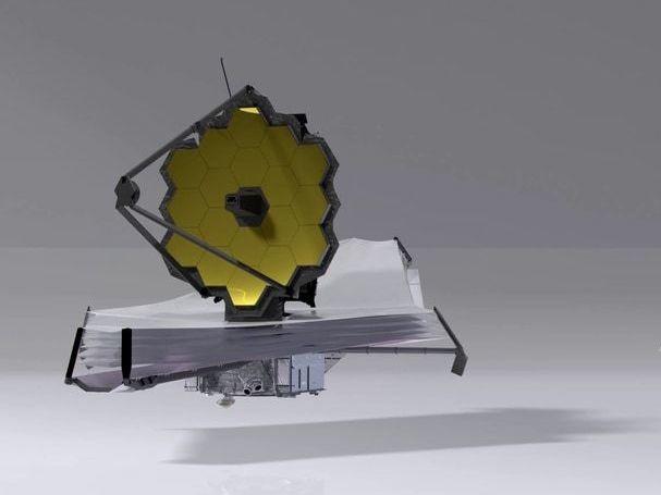 A size comparison of NASA's James Webb Space Telescope and the Hubble Space Telescope.