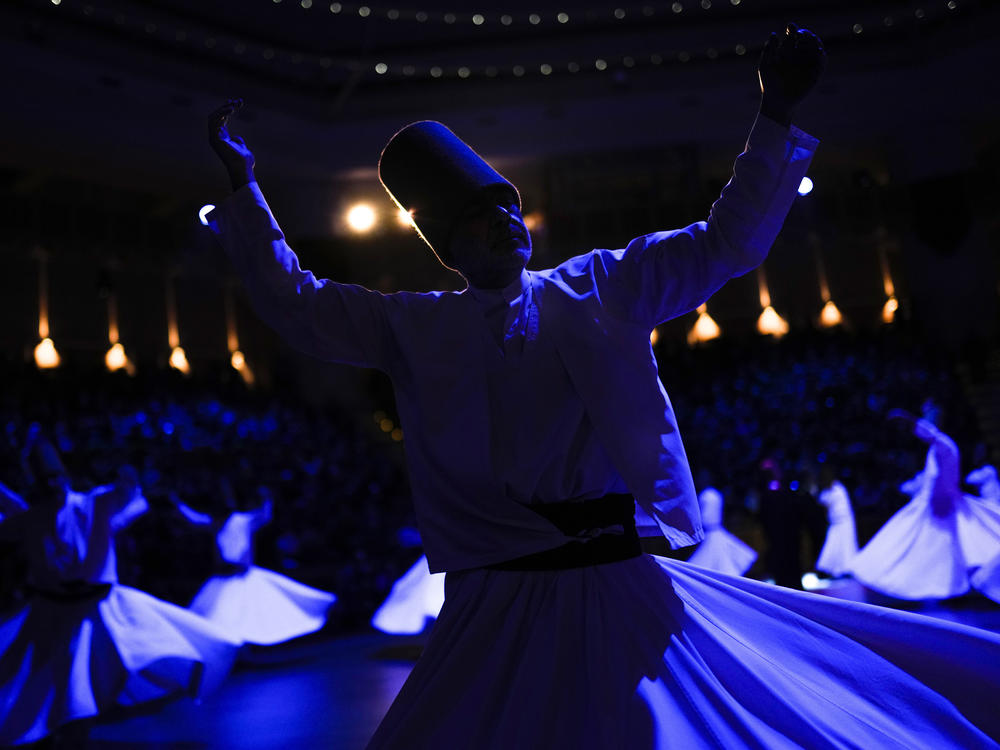 Whirling dervishes perform during a Sheb-i Arus ceremony in Konya, Turkey, on Dec. 17. Every December the Anatolian city hosts a series of events to commemorate the death of 13th century Islamic scholar, poet and Sufi mystic Jalaladdin Rumi.