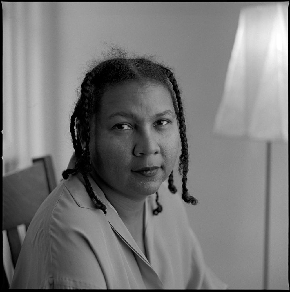 Author and cultural critic bell hooks in New York City, December 1996.
