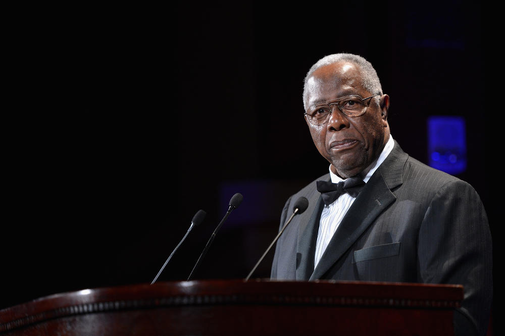 Hank Aaron at the Jackie Robinson Foundation Annual Awards' Dinner in New York City, March 2013.