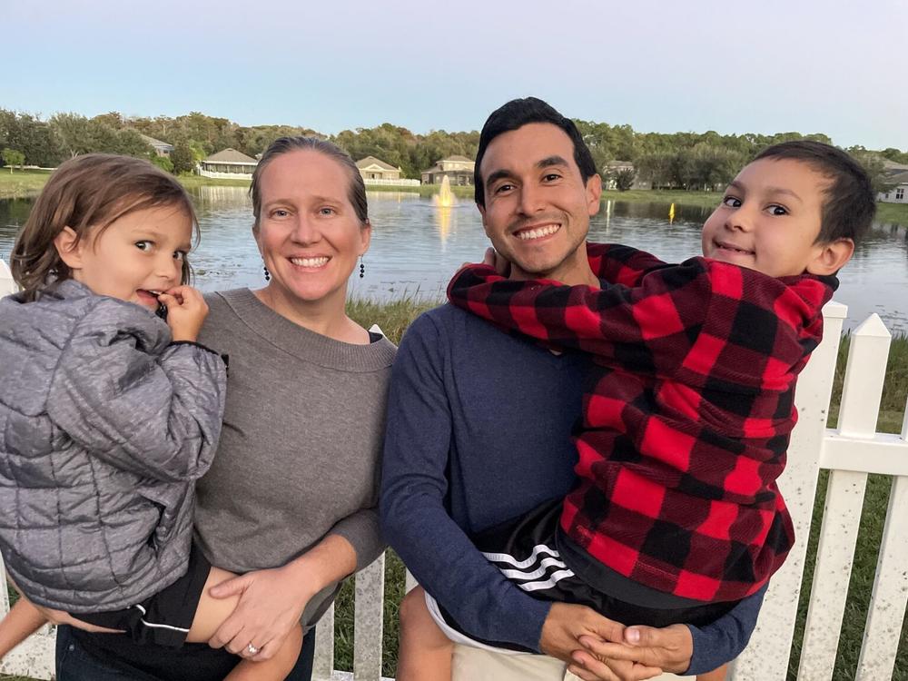 Piper Vargas lives six miles from Orlando's coal ash landfill, with her husband Oscar and sons Max, 8, right, and Diego, 5, left. She worries about inhaling dust particles carried on the wind from the landfill, and contamination of the groundwater.
