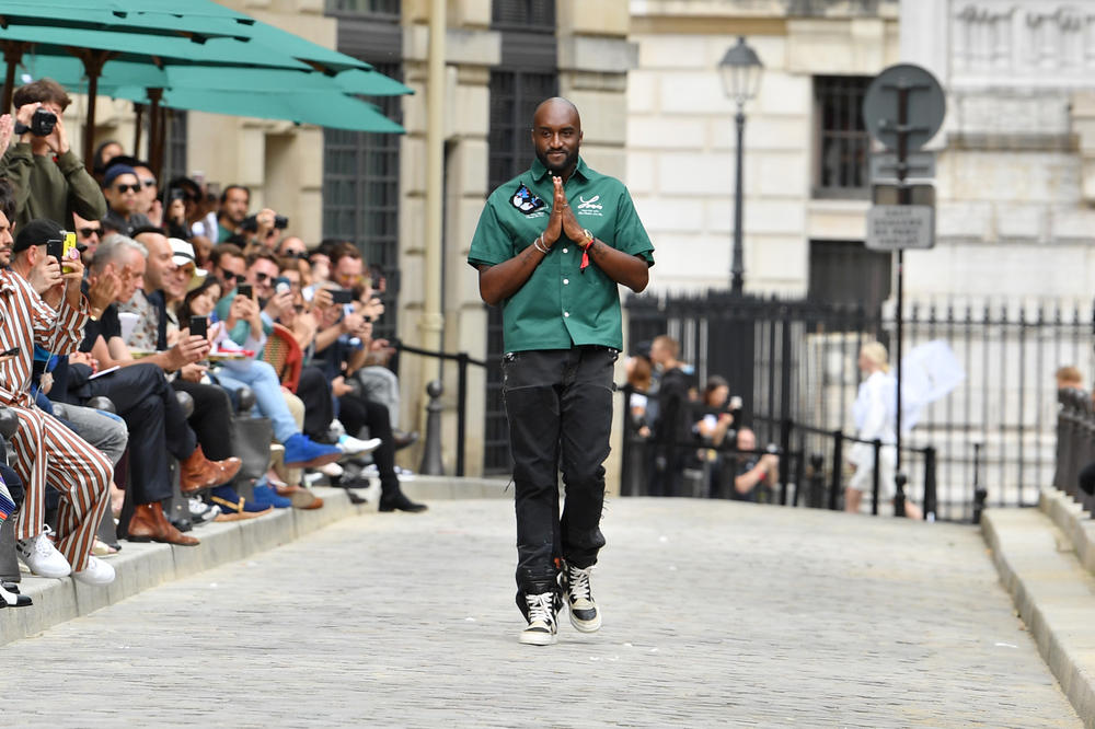 Virgil Abloh at the Louis Vuitton Menswear Spring Summer 2020 show during Paris Fashion Week in France, June 2019.