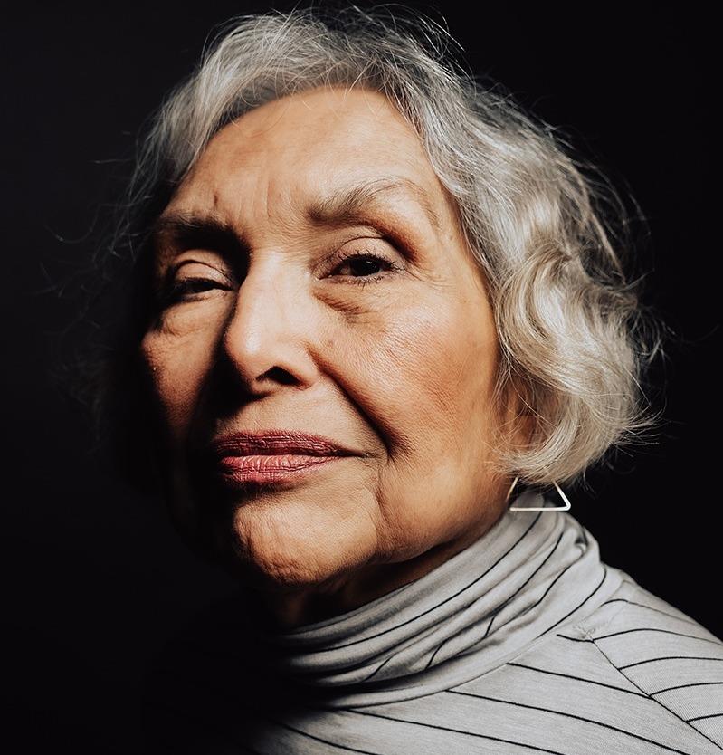Yolanda López, Mexican American artist, in a recent portrait.