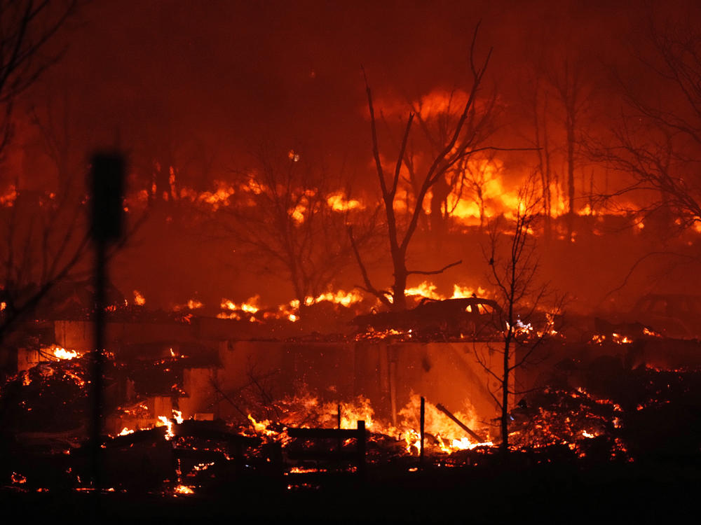 Dec. 30: Broomfield, Colo. — Homes burn as a wildfire rips through a development near Rock Creek Village.
