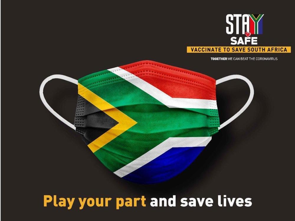 An public safety message from the government of South Africa. The country announced on Thursday that it was past the peak of its latest coronavirus surge.