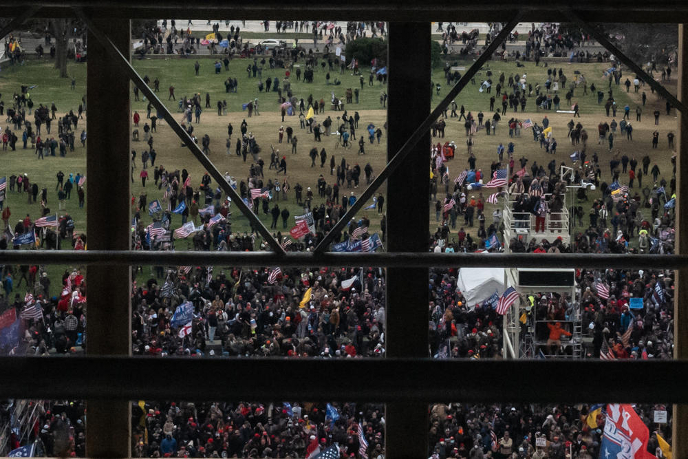 Hundreds of Trump supporters had marched to the Capitol with the goal of disrupting and overturning the certification of Joe Biden's election win.