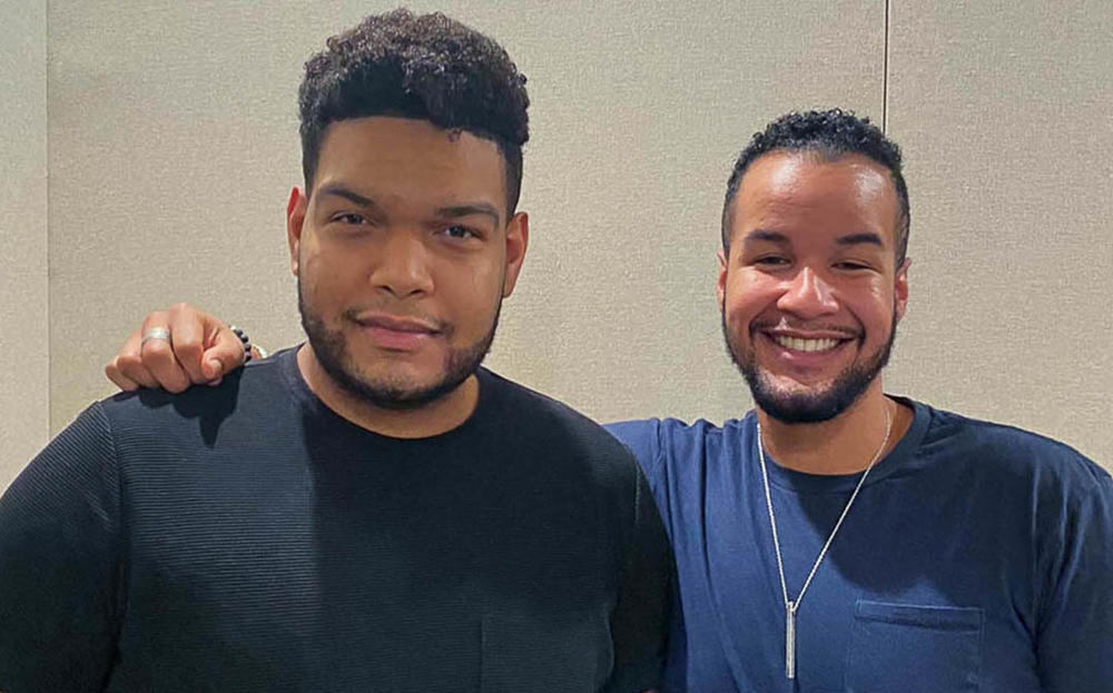 From left,<strong> </strong>Luis Paulino and Angel Gonzalez are pictured together after their StoryCorps recording in New York last month.