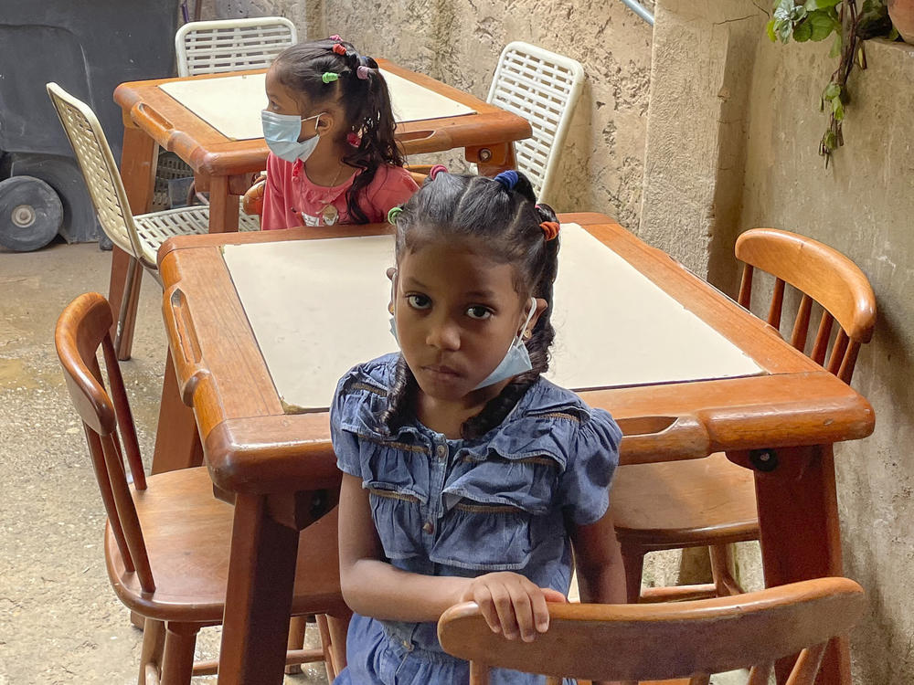Two of the children who came for a meal at a soup kitchen in Caracas run by the charity Alimenta la Solidaridad. It serves about 100 people and operates Monday through Friday.