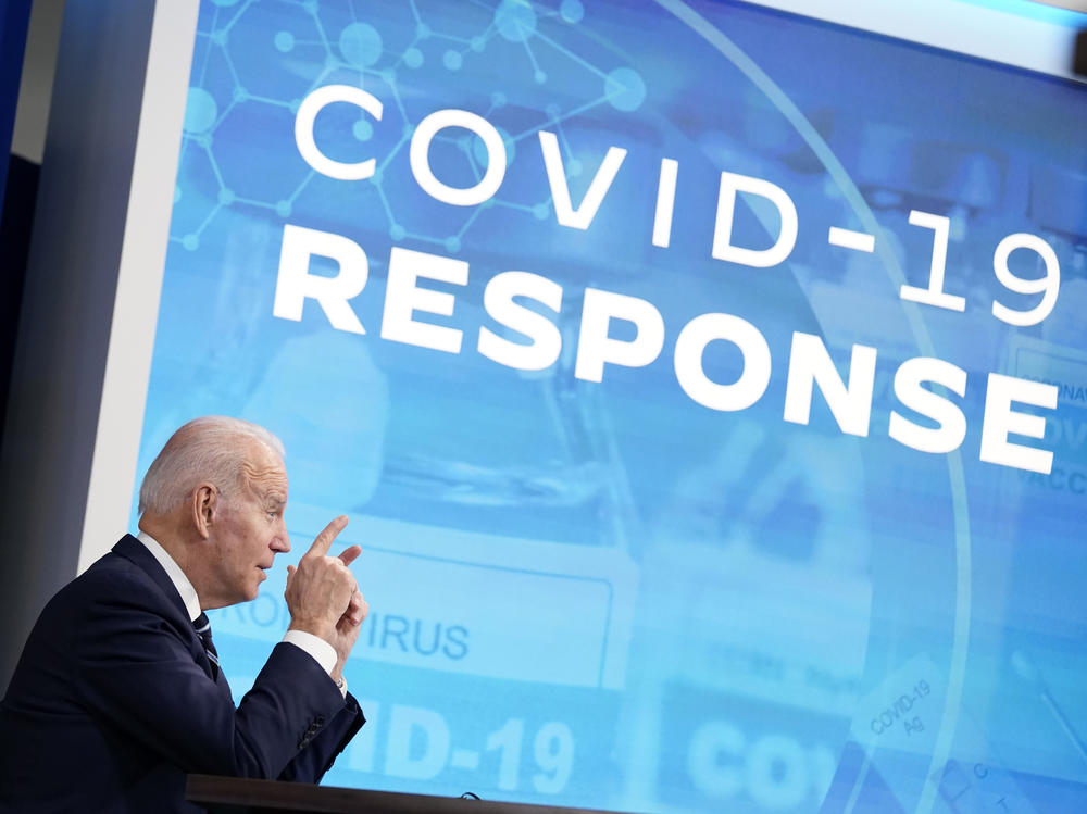 President Biden speaks about the government's COVID-19 response on Thursday.