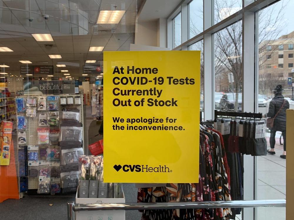 At-home antigen test kits are sold out in many areas of the country.