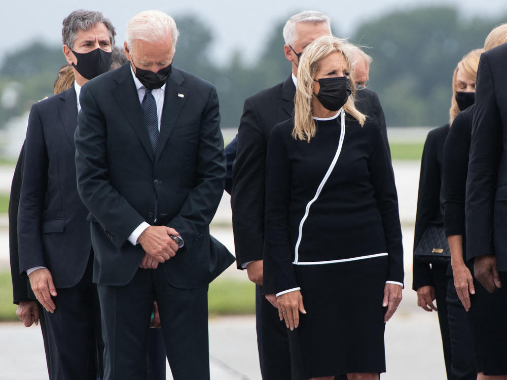 In August, President Biden attended a dignified transfer ceremony at Dover Air Force Base after 13 members of the U.S. military were killed in an attack during the chaotic withdrawal from Afghanistan.