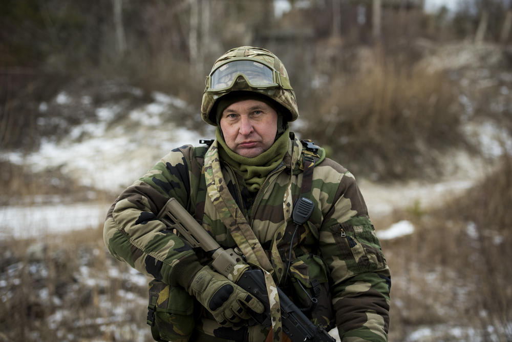 The deputy chief of the battalion, Vlas Honcharuk, 50, says Ukrainians need to be able to defend their cities block by block.