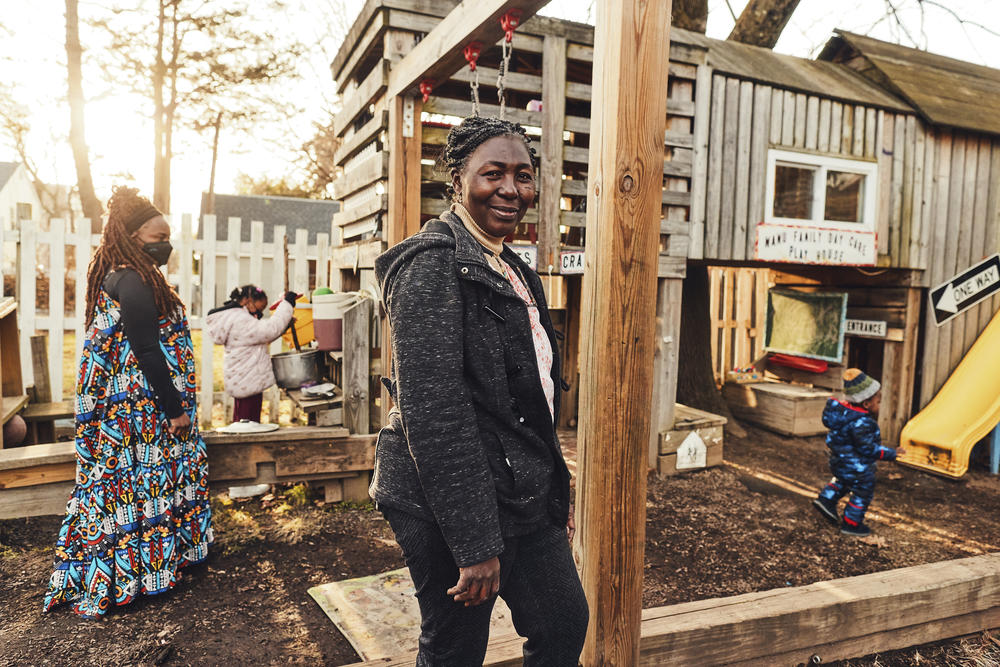 Bernadette Ngoh runs an at-home day care in West Haven, Conn. She said some of her parents are front-line workers who have been reluctant to test their children for the coronavirus.