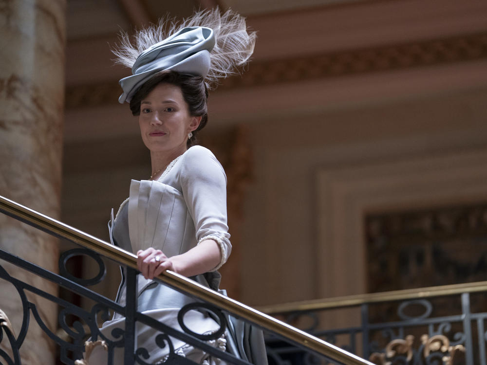Carrie Coon plays Bertha Russell in HBO's <em>The Gilded Age</em>.