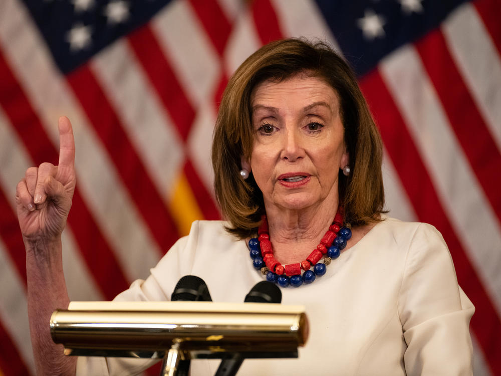 House Speaker Nancy Pelosi, D-Calif., told reporters she doesn't think new laws governing lawmakers' investments are needed, but if members want one she would go along with it.