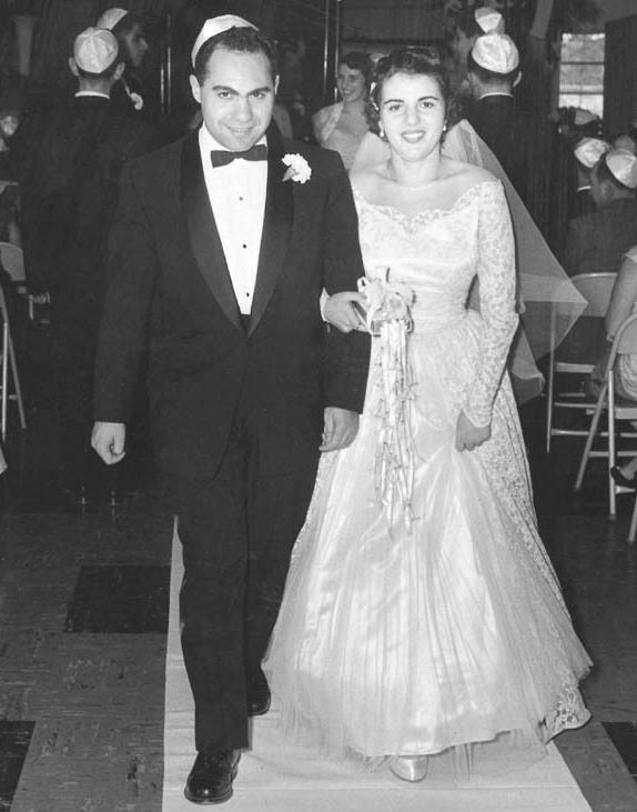 Philip and Ruth Lazowski are pictured on their wedding day in 1955.
