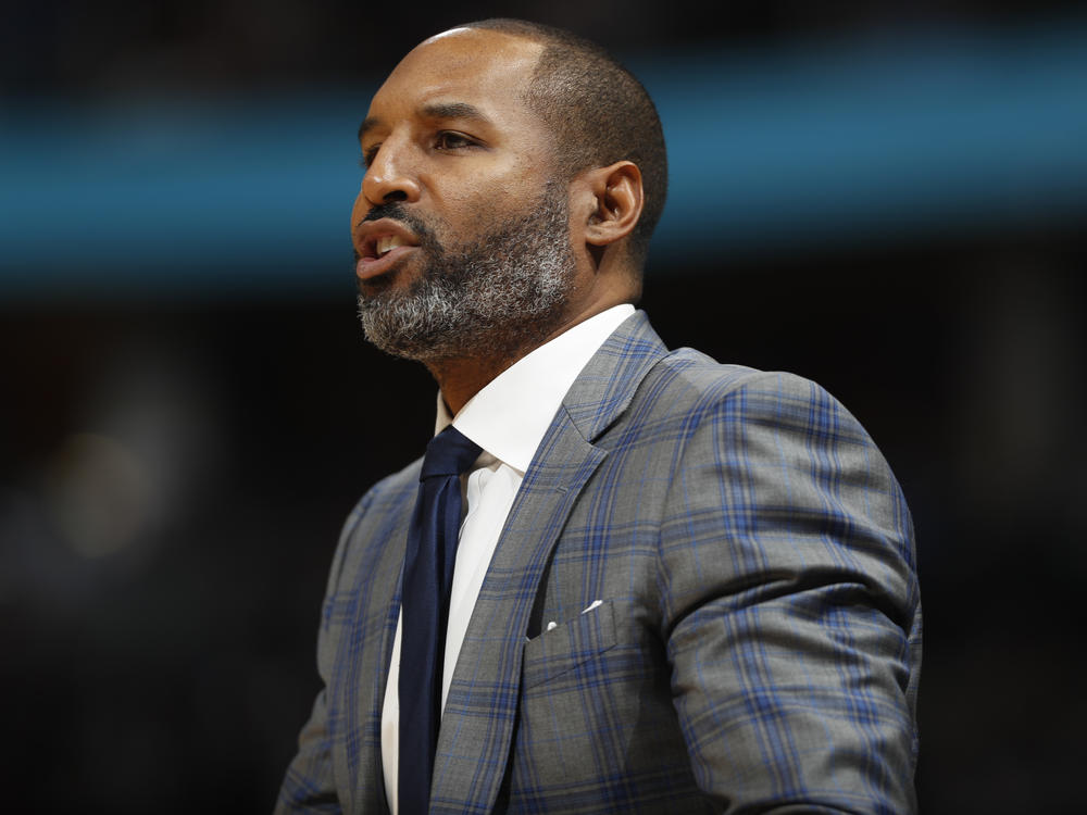 David Vanterpool at a 2019 Minnesota Timberwolves game against the Denver Nuggets. Vanterpool used to be an assistant coach for the Timberwolves.
