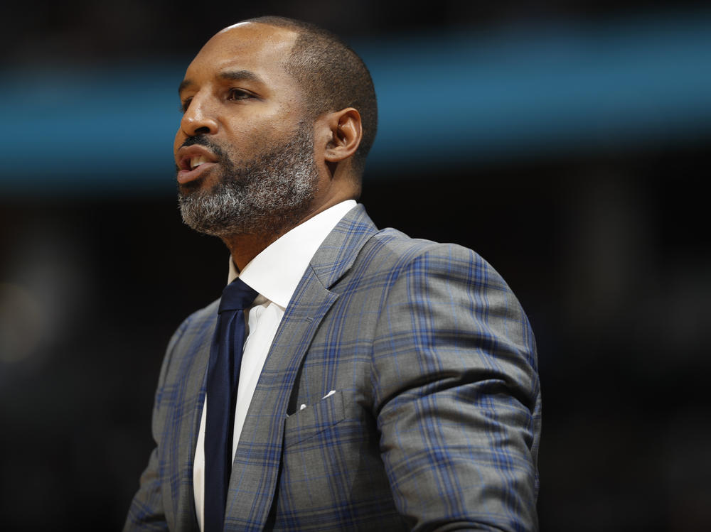 David Vanterpool, seen at a 2019 Minnesota Timberwolves game against the Denver Nuggets, has been fined $10,000 for interfering with a pass in a game Wednesday between the Brooklyn Nets and Washington Wizards.
