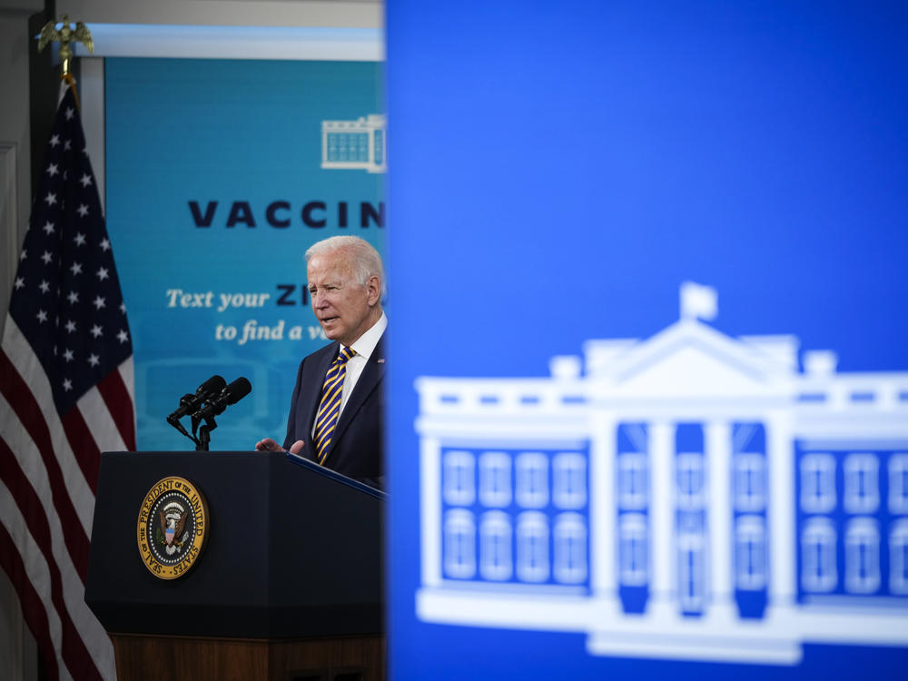 President Biden speaks in October about the coronavirus pandemic and encouraged states and businesses to support vaccine mandates.