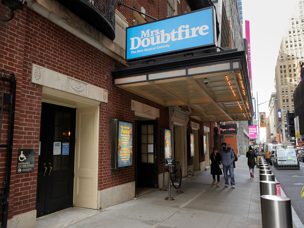 <em>Mrs. Doubtfire</em> is one of the Broadway shows that reopened but then had to shut down for a while after cases of COVID spread among cast and crew.