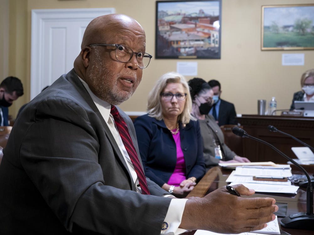 Rep. Bennie Thompson, D-Miss., chairperson of the House panel investigating the Jan. 6, 2021, Capitol insurrection, testifies before the House Rules Committee in December.
