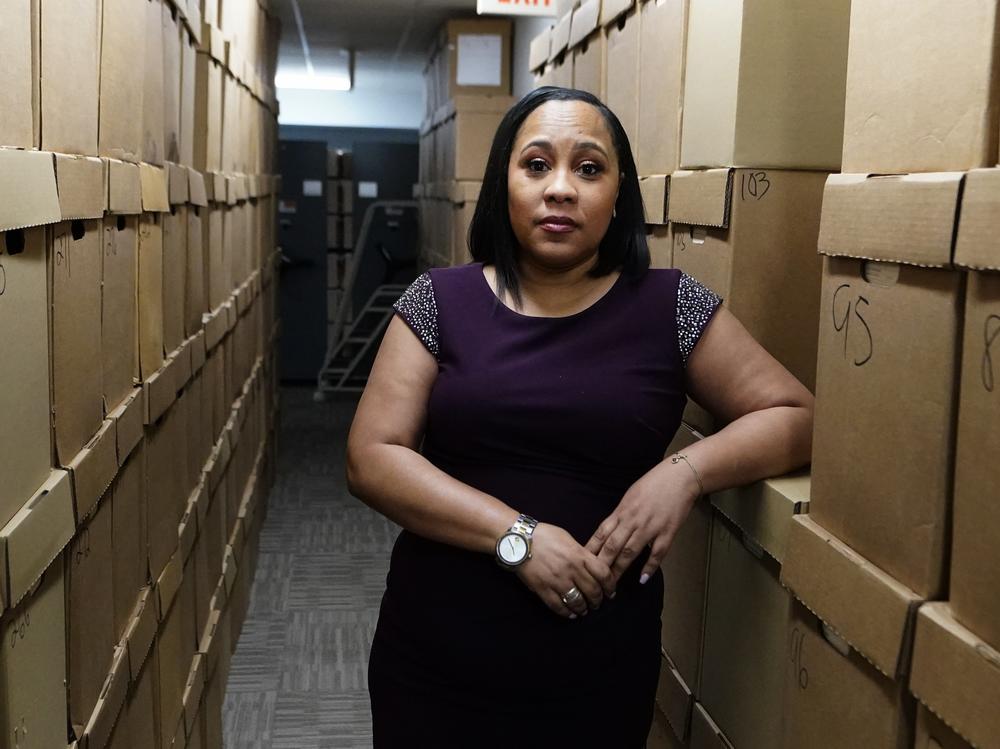 Fulton County District Attorney Fani Willis poses for a photo at her Atlanta office last February.