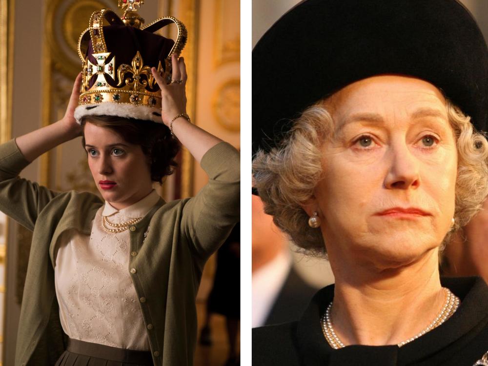 Queen Elizabeth II as portrayed by Claire Foy (<em>The Crown)</em>, Helen Mirren <em>(The Queen)</em> and Imelda Staunton <em>(The Crown). </em>