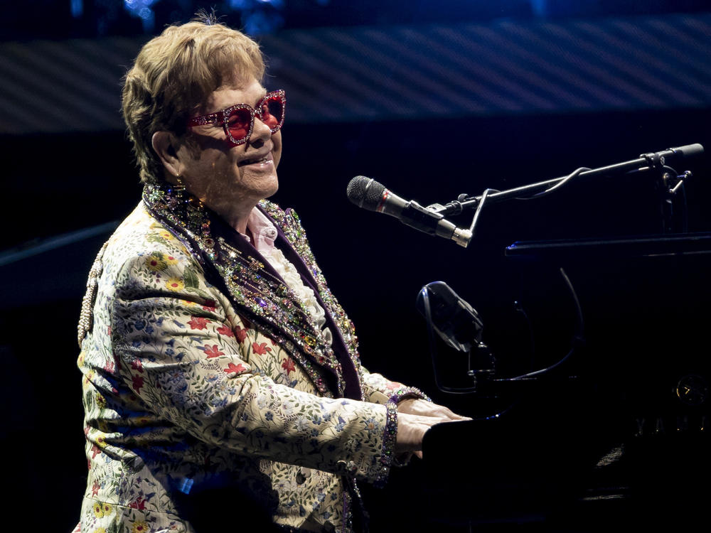 Elton John performs during his 