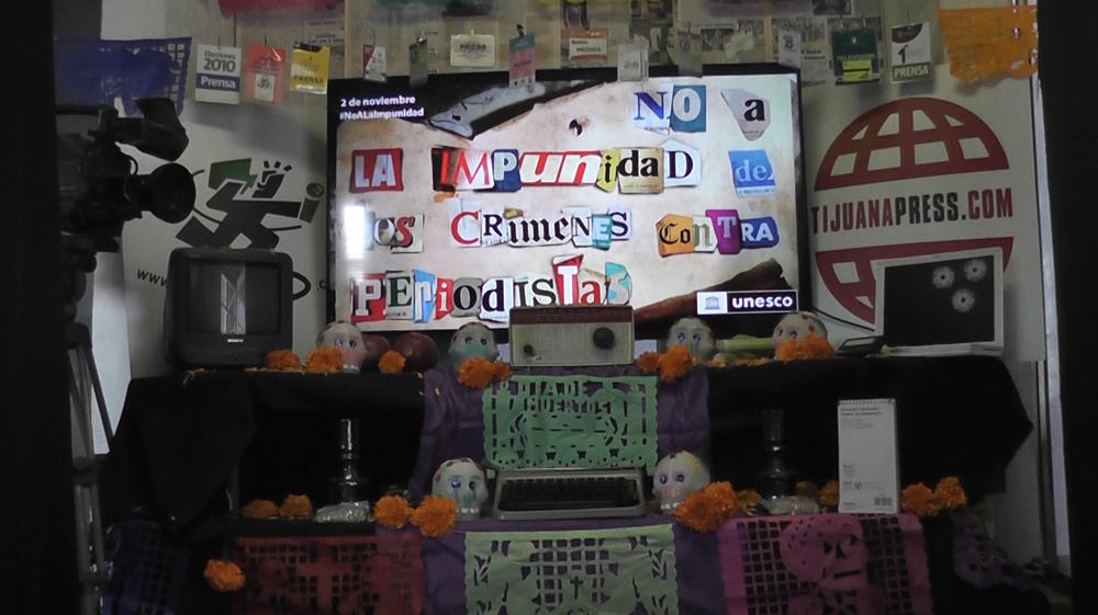 Vicente Calderon, who directs Tijuanapress.com, makes an altar on Day of the Dead each year to honor his colleagues who have died. The Committee to Protect Journalists considers Mexico to be one of the most dangerous places in the world to be a reporter.