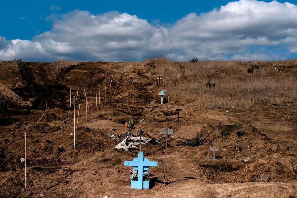 View of new common graves —needed due to the increase in the number of murders in late 2019 — at a cemetery in Tijuana, Baja California, Mexico, on November 22, 2019.