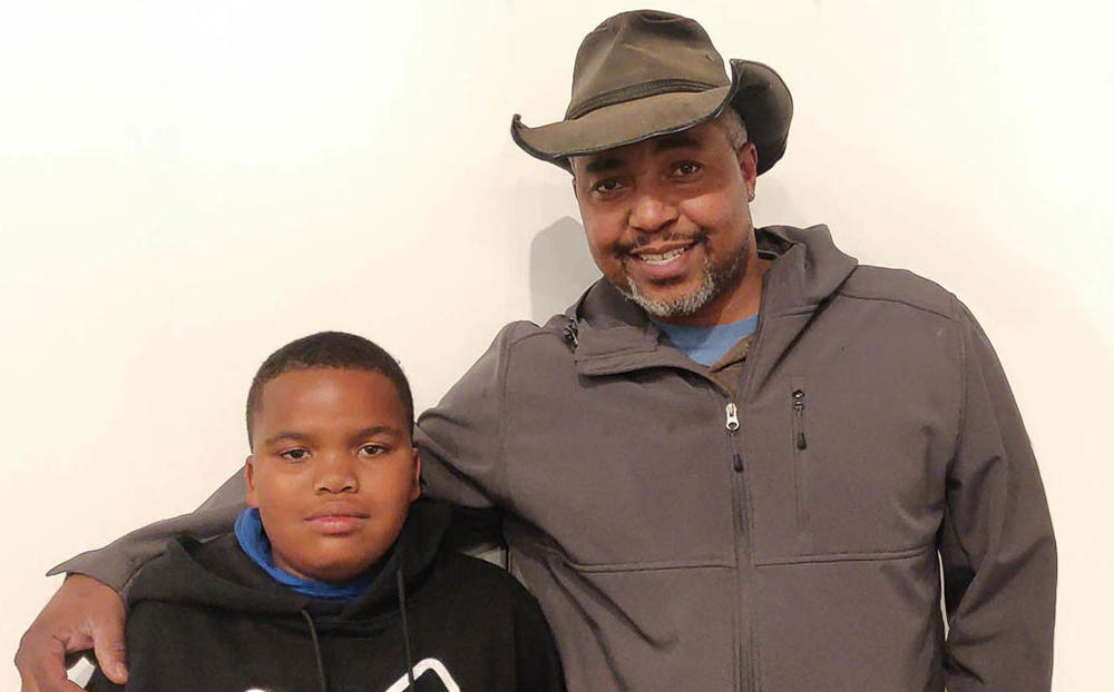 Jordan Humpheys, left, and Ghuan Featherstone spoke about the cowboy lifestyle and lessons at their StoryCorps recording in Los Angeles, last month.
