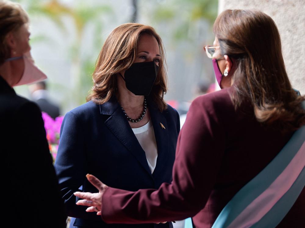 After her inauguration ceremony, new Honduran President Xiomara Castro met Vice President Harris at the presidential house in Tegucigalpa.