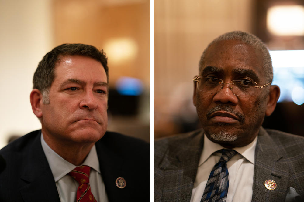 Reps. Mark Green of Tennessee (left) and Gregory Meeks of New York are members of the U.S. House Foreign Affairs Committee and are currently in Kyiv. They say what is most important now is unity among Ukraine and its allies.