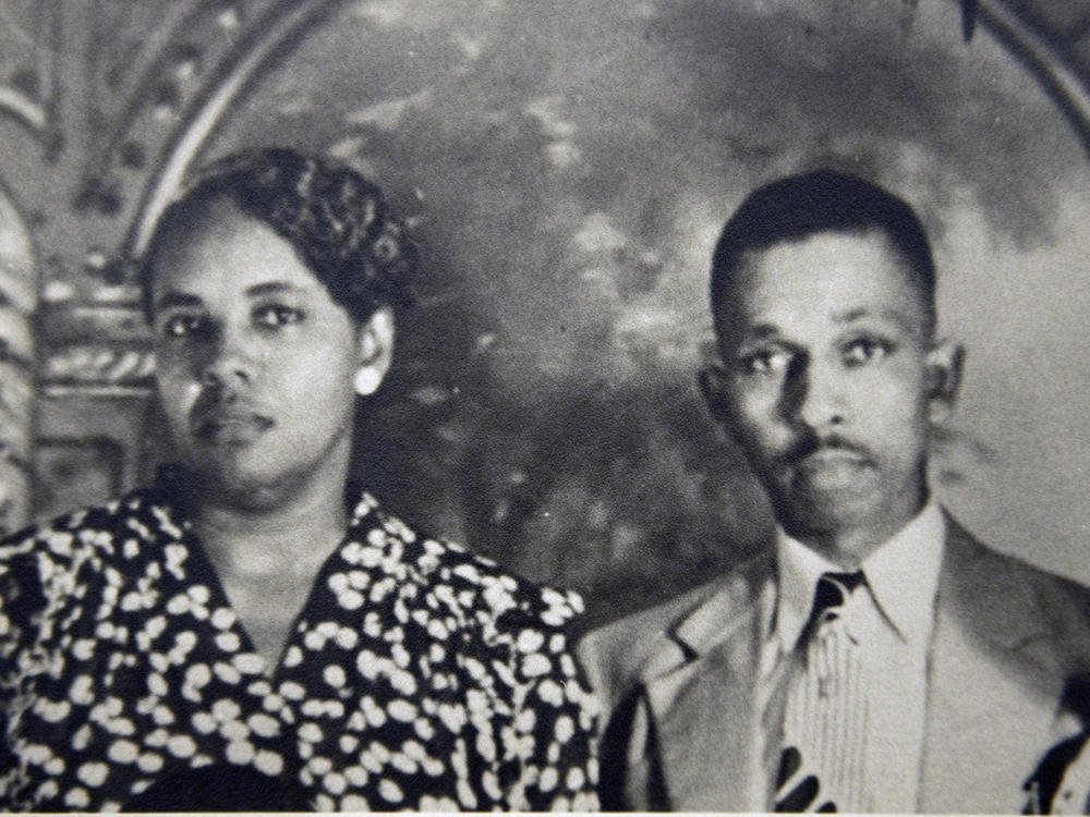Harry T. Moore and his wife, Harriette Moore, in Fort Lauderdale, Fla., in the late 1940s.