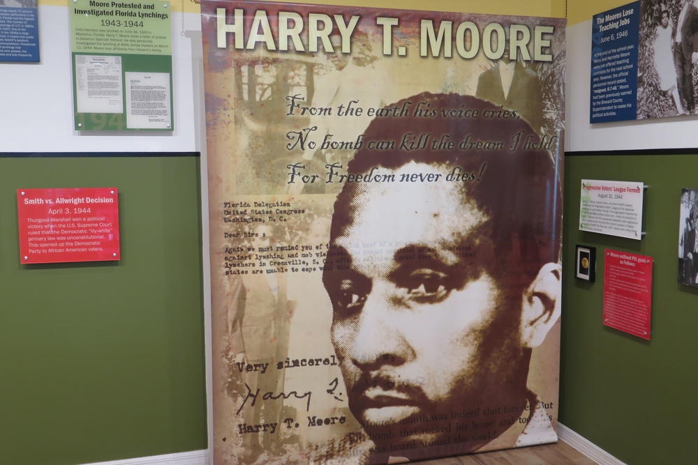 A display at the Harry T. & Harriette V. Moore Cultural Complex.