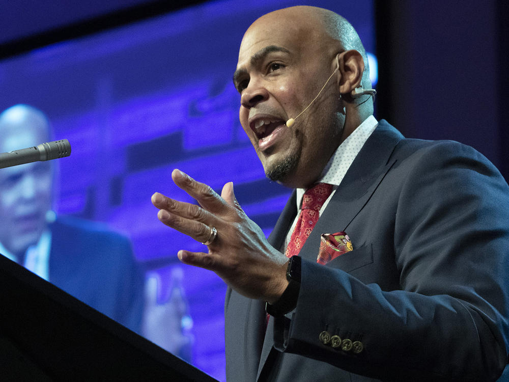 Willie McLaurin speaks at the 2020 Kentucky Baptist Pastors' Conference in 2020. McLaurin was named the interim president and CEO of the Southern Baptist Convention Executive Committee on Tuesday, the first African American to lead one of the denomination's ministry entities in its more than 175-year history.