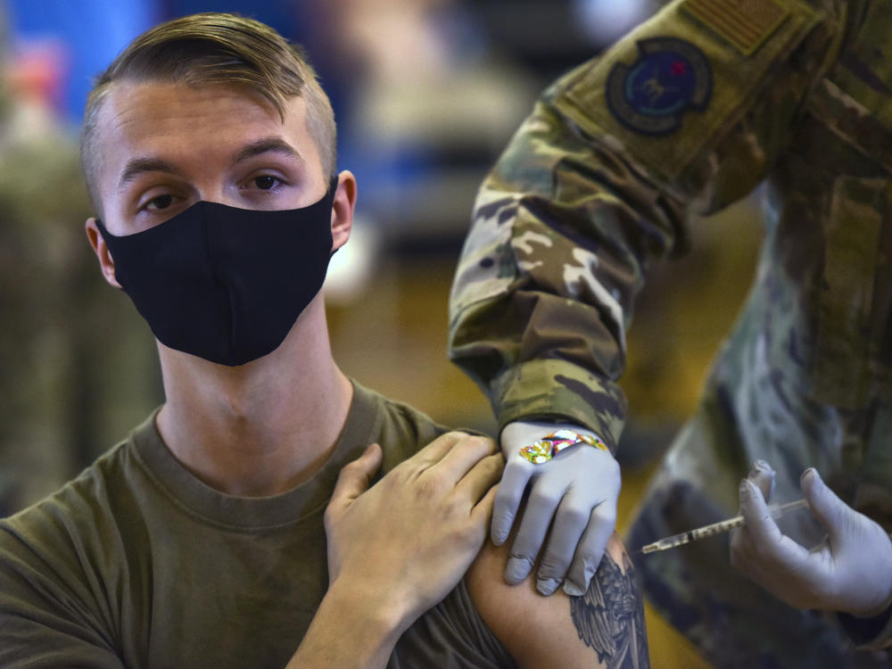 The first COVID-19 mass vaccination on Joint Base Pearl Harbor-Hickam in Hawaii is held on Feb. 9, 2021. The Army says it will 